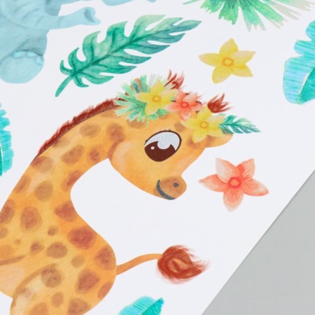 Interior color sticker "Beast and exotic flowers" 50x70 cm-4