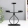 Summary metal for 3 candles "bottle" d = 4 cm black 15.5x6x21 cm