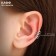 Earring "Kaff" Five stripes, color silver