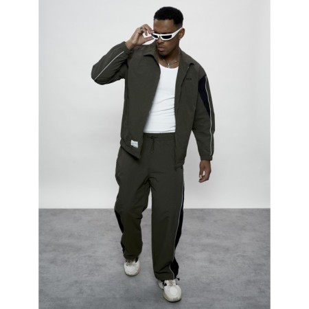 Male tracksuit, size 50, khaki color-12