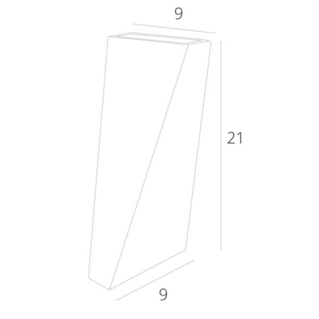 Facade lamp Arte Lamp Cometa A1524al-1GY, LED, 6 W, 9x9x21 cm, 360 lm, gray-4