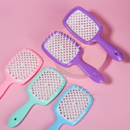 The comb is massage, wide, ventilated, 8.3 × 20 cm, color mix-1
