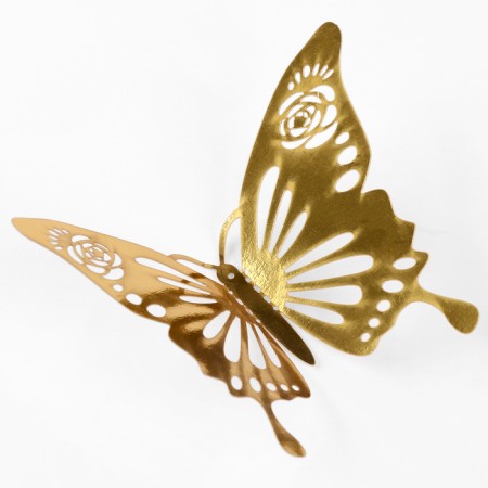 Set for decorating "Butterflies", set 12 pcs, color gold-2