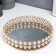 Interior stand for candles with a “pearl” mirror circle 5.5x25x25 cm