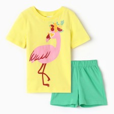 A set for a girl (T-shirt/shorts), yellow color/St. Greed, height 116-122