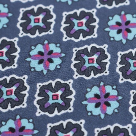 Payer satin fabric, width 150 cm, lilac-gray color-2