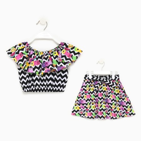 Kit for girls, black/white color, height 104 cm-5