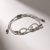 Dream bracelet is happiness, gray color, d = 6 cm