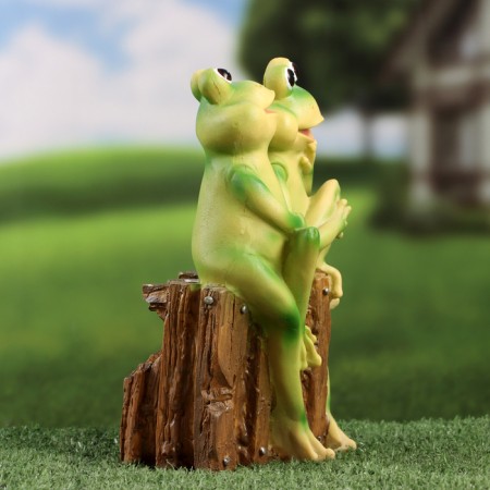 Garden figure "Frog girlfriend" 10x13x22cm-4