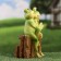 Garden figure "Frog girlfriend" 10x13x22cm