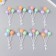 Decor for creativity plastic "Bound of balloons" 3 pcs 12.5 cm