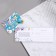 Diploma "Graduate of primary school!" thermography, blue background, school items, 44.5x16.5 cm