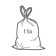 Garbage bags with ties Clean Kit, 60 l, 15 pcs