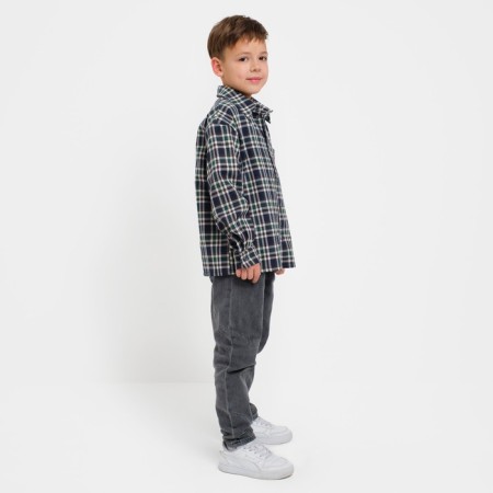 A shirt for a boy in a cage KAFTAN, p. 32 (110-116 cm)-1