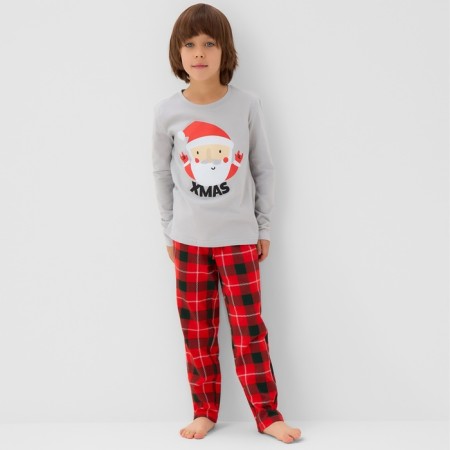New Year. Pajama Children's Kaftan "Santa" Size 34 (122-128 cm)-4