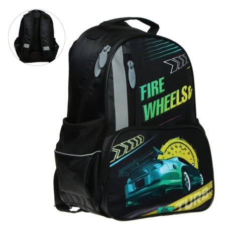 School backpack, 37 x 26 x 13 cm, ergonomic back, Calligrata ORT "Call with speedometer"-7