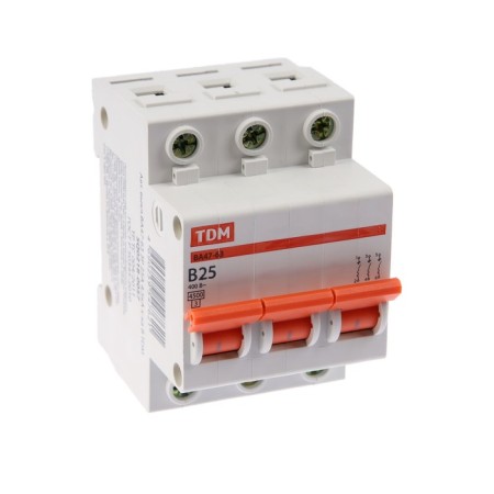 Switch automatic TDM VAL47-63, 3P, 25 A, 4.5 KA, B, SQ0218-0057-1