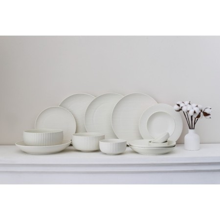 Porcelain plate Magistro line, d = 20.5 cm, white color-4