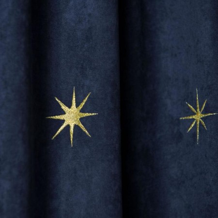 Set of curtains "Belli", size 2x145x270 cm, blue color-2