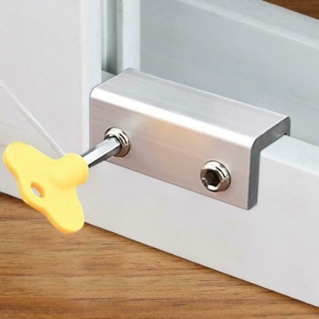 Loading and windows lock, yellow, 16 mm, 2 fasteners