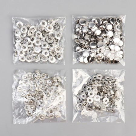 Installation button, alpha (S-shaped), iron, d = 10 mm, silver color-4