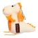 Soft toy "Dragon", milk-orange tummy, 13 cm