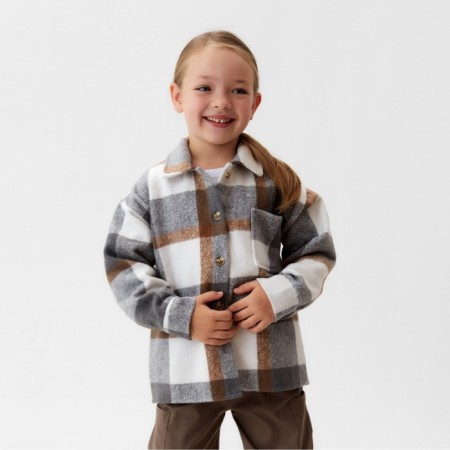 Children's shirt kaftan insulated, size 30 (98-104 cm), beige-5