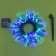 Garland “thread” 4.5 m with nozzles “butterflies”, IP44, dark thread, 30 LED, glow blue/green, 2 modes, solar battery
