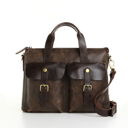Bag-tout on lightning, brown color-1