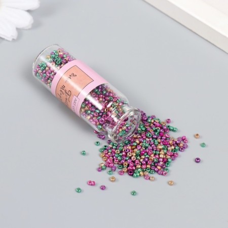 Beads 12/0 in the bottle "Royal purple" metallic 20 grams 6x2x2 cm-1