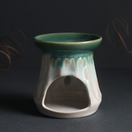 Aroma lace ceramics "Long sheet" Green 8.5x8.5x9.7 cm-3