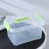 Plastic storage container with a “diplomat” lid, 25 × 17.5 × 13 cm, color mix