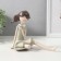 Polystone souvenir "Baby in a green polka dot dress" 19x9.5x14.5 cm
