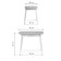 Wooden Revari table Metal, Eureka/White 60x90x76 cm