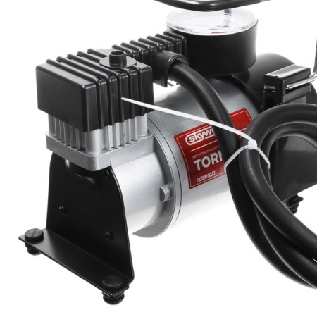 Car compressor, metallic, 30 l/min to the SkyWay cigarette lighter Tornado, AS-580, S02001022-3