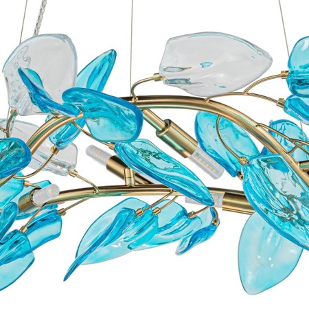 Suspended Indigo lamp, 11043/6p blue. 6x20W, G9, 600x600x225/1500 mm-2