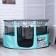 An animal aviary, a tent with a pattern, round, 110 x 55 cm, blue