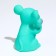 Brying toy "mouse" for dogs, 9 cm, turquoise