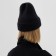 Women's hat minku with lapel, size 54-56, black color