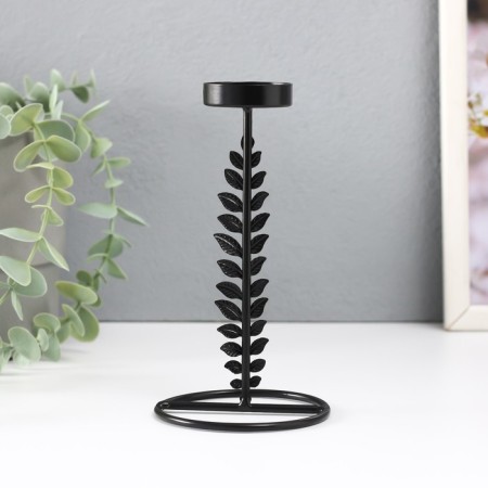 Summary Metal for 1 candle "Ventka with leaves" d = 4 cm 8x8x13.5 cm-3