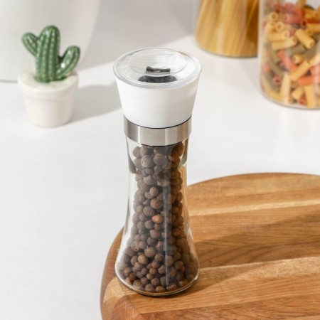 Mill for spices "Modern", 200 ml, 6.5 × 18.8 cm, white color