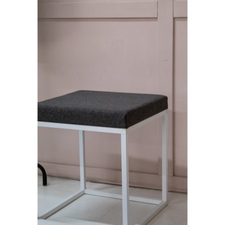 Pouffer, 400x400x450, white muad/Tekna tissue 9-2