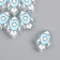 Bead for creativity plastic "Blue rocket" 0.8x2.2x3.2 cm