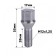 Wheel bolt, SkyWay, M12x1,25x28 cone, key 17mm, chrome, l = 55 mm, set 20 pcs