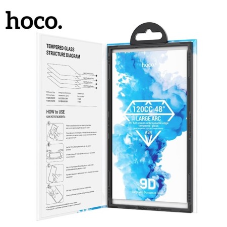 Hoco Protective Glass for iPhone 15, Full-Screen, 0.4 mm, full glue-9