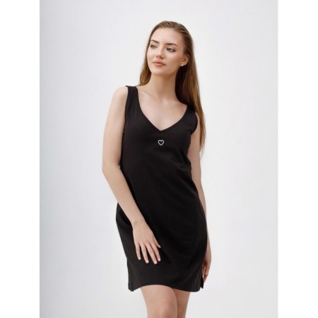 Night shirt female "heart", size 48, black color-12