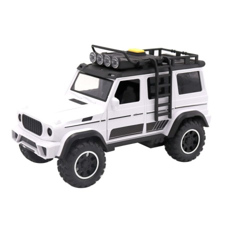 Friction Funky Toys machine "Racing on off -road. SUV ", opening doors, with light and sound, 23 cm, white color