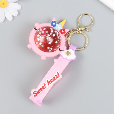 Trick Rubber "S only Room" with bracelet and carbine, pink 4x6x7.4 cm-2