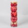 Set of balls plastic D-4 and 10 cm, 32 pcs "carnival" red gold