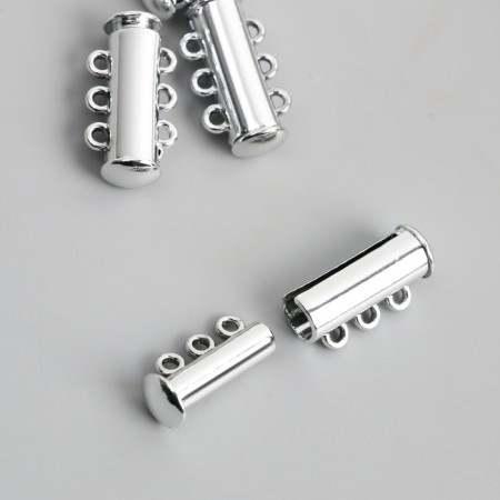 Flasp Magnetic Three -row Metal Silver 0.6x2.1 cm-3